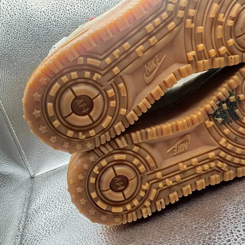 Size 10 Nike Air Force 1 Duckboot Bamboo High Top Mens Athletic Shoes 444745-203